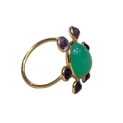 GEMSTONE FLOWER RING