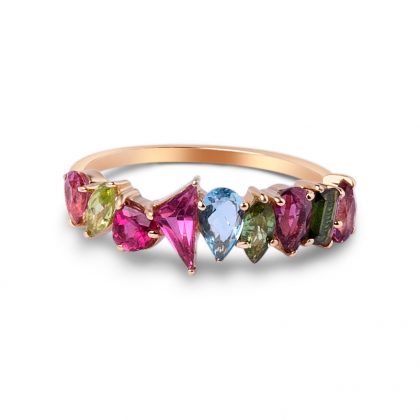 MULTI GEMSTONE BAND RING