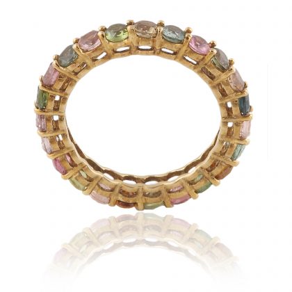 MULTI TOURMALINE BAND RING